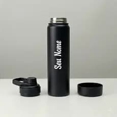 Garrafa Térmica Inox A Vacuo 800ml Squeeze Com Bota Silicone com seu Nome