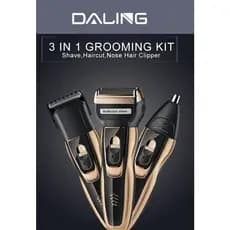 Depilador Aparelho Barbear 3 In 1 Barba Cabelo Bigode Nariz