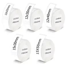 Rolo Bobina Papel Etiqueta Niimbot D110 D101 D11 12x40mm 14x30mm 15x30mm