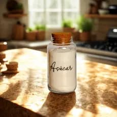 Pote de Vidro para Açúcar 830ml com Tampa Rolha  | Açucareiro | Pote para Açúcar