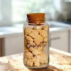 Pote de Vidro para Biscoitos 830ml com Tampa | Porta Biscoito | Pote para Biscoito | Biscoiteira