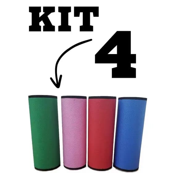 Kit 4 Rolo Para Exercícios de Liberação Miofascial 30x12cm Extra Resistente
