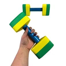 KIT BRASIL 1 Par de Halteres Pequenos para Hidroginástica em EVA