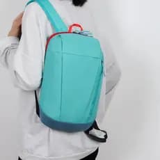 Mochila de Trilha 10L Impermeável PatchWork Camping Viagem - Verde Água e Azul Royal