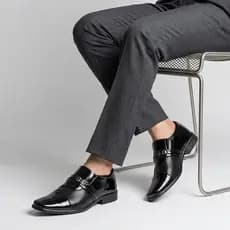 Sapato Social Masculino Oxford Preto Verniz Cadarço Festa Giolo
