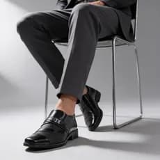 Sapato Social Masculino Oxford Preto Verniz Leve Macio Casual Giolo