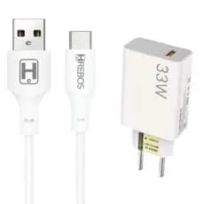 Kit Carregador Turbo 2 Metros compatível com Samsung Galaxy A53 - Cabo USB C e Fonte