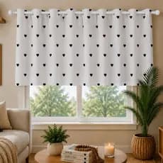 Cortina Para Vitro Com Ilhós Branco 80cm x 80cm Decoração de Banheiro