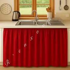 Cortina Para Pia Decorativa Cozinha 3,00x80 Passante Frufru