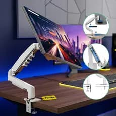 Suporte Articulado de Mesa para Monitor Produ 17 ate 30 Pol Pistao Gas Ajuste de Altura Vesa Preto