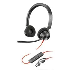 Headset fone de Ouvido Poly Plantronics Blackwire C3320 Usb-c Usb-a