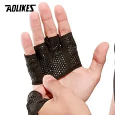 LUVAS AOLIKES Gym Fitness Half Finger Gloves Men Women for Crossfit Workout Glove Power Weigh TAMANHO P