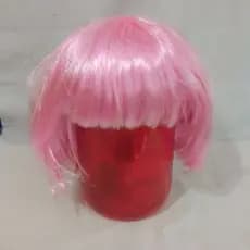 peruca rosa estilo de corte Channel ideal para fantasias e cosplay otaku anime manga