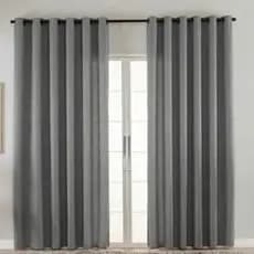 Cortina Linho Cru 2,80 x 2,30 Ilhós Cromado ou Imbuía Decoração Janela Escritório Quarto Sala