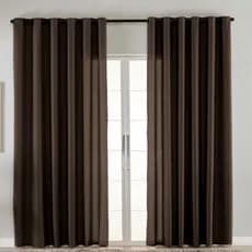 Cortina Linho Cru Marrom 2,80 x 2,30 Decorativa p/ Janela Escritório Quarto e Sala