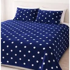 Cobertor Casal Flannel Poá 2,30x2,45m + 2 Fronhas Super Macio e Aconchegante / Quarto Cama Decoração