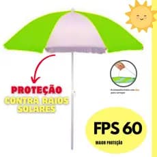 Guarda Sol Gigante 1,8 Metros Piscina Praia Pesca Gigante Verde Branco