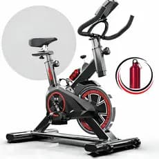 Bicicleta Spinning Ergométrica para Exercícios em Casa com Monitor Digital Suporte até 150kg BrusFit