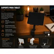 Suporte para Tablet e Monitor Portátil 360° – Giratório, Resistente em PLA | Ajustável