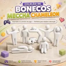 Boneco Meccha Chameleon Decorativo Colecionável Gamer Impressão 3D Vários Modelos