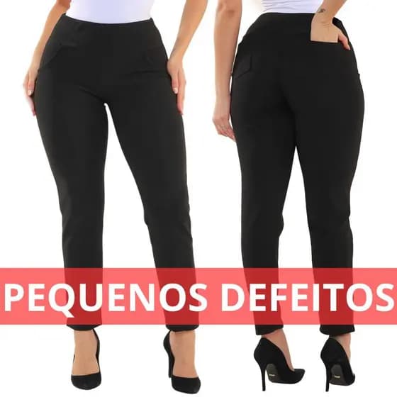 Calça Legging Montaria Feminina  Leg Cintura Alta Plus Size PEQUENOS DEFEITOS