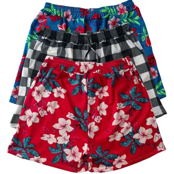 Kit 3 Short Shortinho Feminino Verão Bermuda Feminina Malha Crepe Estampas Sortidas