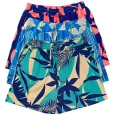 Kit 3 Shorts Bermuda Feminina Crepe Feminino Verão Plus Size