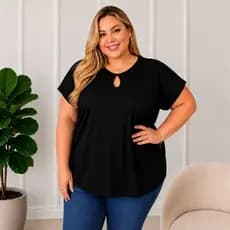 Blusa Feminina T-Shirt Plus Size Blusinha Curve Básica G1 G2 G3 Promoção