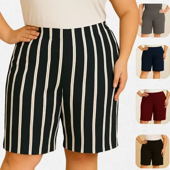 Bermuda Gorgurão Feminina Plus Size Short Gorgurinho Curve Promoção