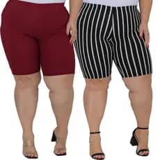 Kit 2 Bermuda Plus Size Feminina Gorgurão Short Gorgurinho Curve Oferta