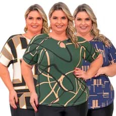 Blusa Feminina T-Shirt Plus Size Curve Podrinha G GG EXG G3  Promoção
