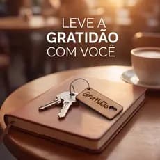 Chaveiro retangular 2,5 x 5,5cm  - Gratidão - 100un
