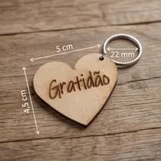 Chaveiro GRATIDÃO- 50 unidades - IDEAL PARA LEMBRANCINHAS