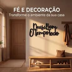 Frase quadro Deus e bom o tempo todo