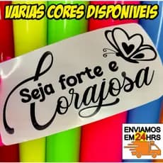 [17x8cm] Adesivo | Seja forte e corajosa