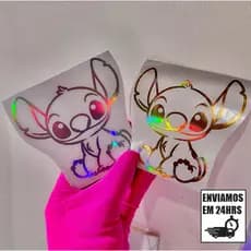 [10X10cm] Adesivo l Linha Holográfico com fundo vazado