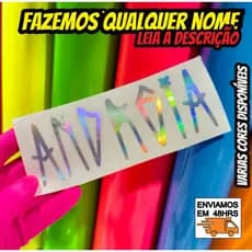 ADESIVO | COM SEU NOME  | Fundo vazado - Varios tamanhos disponíveis