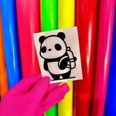 [8x6cm] Mini adesivo | Urso Panda Pandinha de mochila