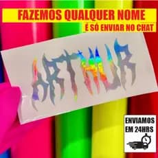 Adesivo personalizado | COM SEU NOME | Fundo vazado