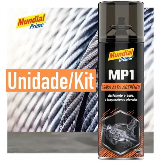Kit Graxa Alta Aderência em Spray MP1 (Und/Kit) c/ 100 ou 300ml MUNDIAL PRIME