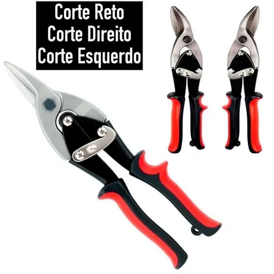 Tesoura para Chapa Tipo Aviação Corte Reto, Direito ou Esquerdo 10 Pol. MTX