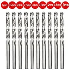 Kit 10 Brocas Aço Rápido 1mm-8mm HSS para Metal MTX 715309