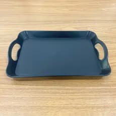 Bandeja De Plastico Retangular 36cm Preto Servir Cafe Padaria Restaurante Super Resistente