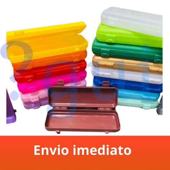 Kit 10 Estojo Escolar Plásticos Lembrancinha-ESTOJOS ESCOLAR