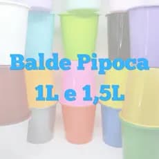 5 Baldes de Pipoca Baldinho POP- Escolha entre 1L ou 1,5L