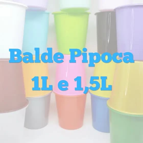 10 Baldes de Pipoca Baldinho POP- Escolha entre 1L ou 1,5L
