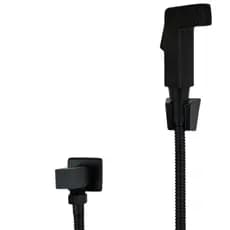 Ducha Higiênica Quadrado Completa Preto Fosco Banheiro Lavabo