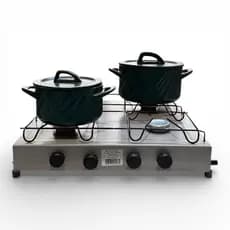 fogão cooktop a gás 4 bocas com corpo esmaltado anti-ferrugem