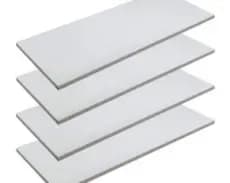 Kit 4 Prateleiras 60x20 Madeira Branco com Suporte Flutuante Invisível