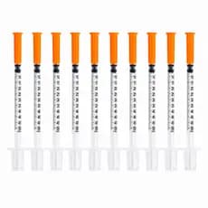 Kit 50 Seringa Insulina 0,5ml Fixa Fina Ultrafina 0,25mm x 6mm Graduada Estéril Descartável